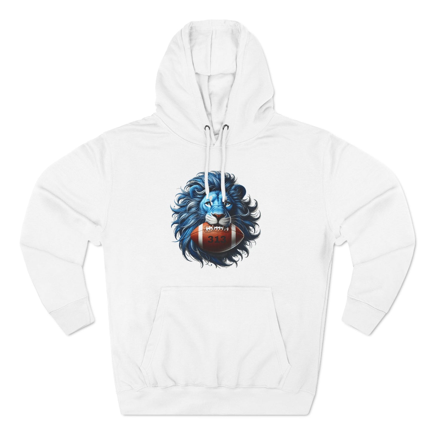 Detroit Grit 313 Football Three-Panel Fleece Hoodie