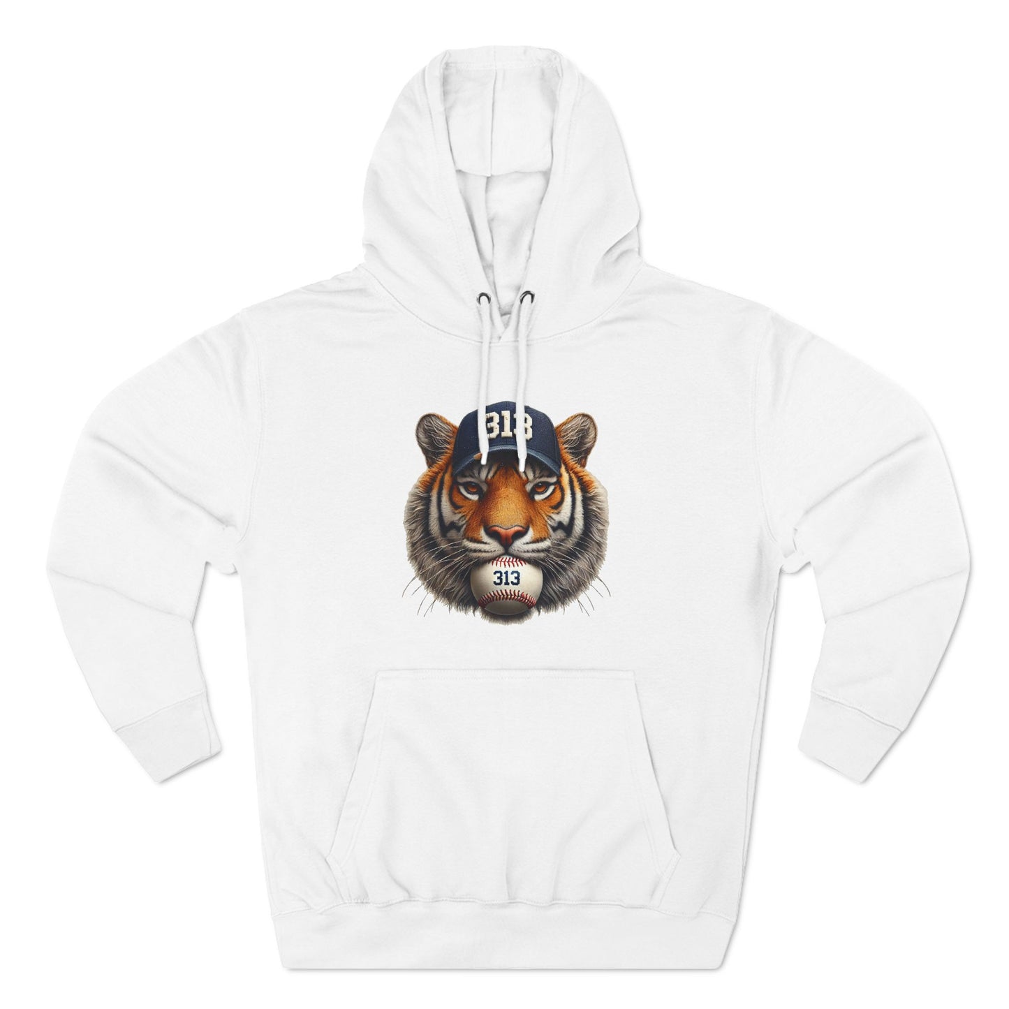 Fierce Tiger of Detroit Three-Panel Fleece Hoodie