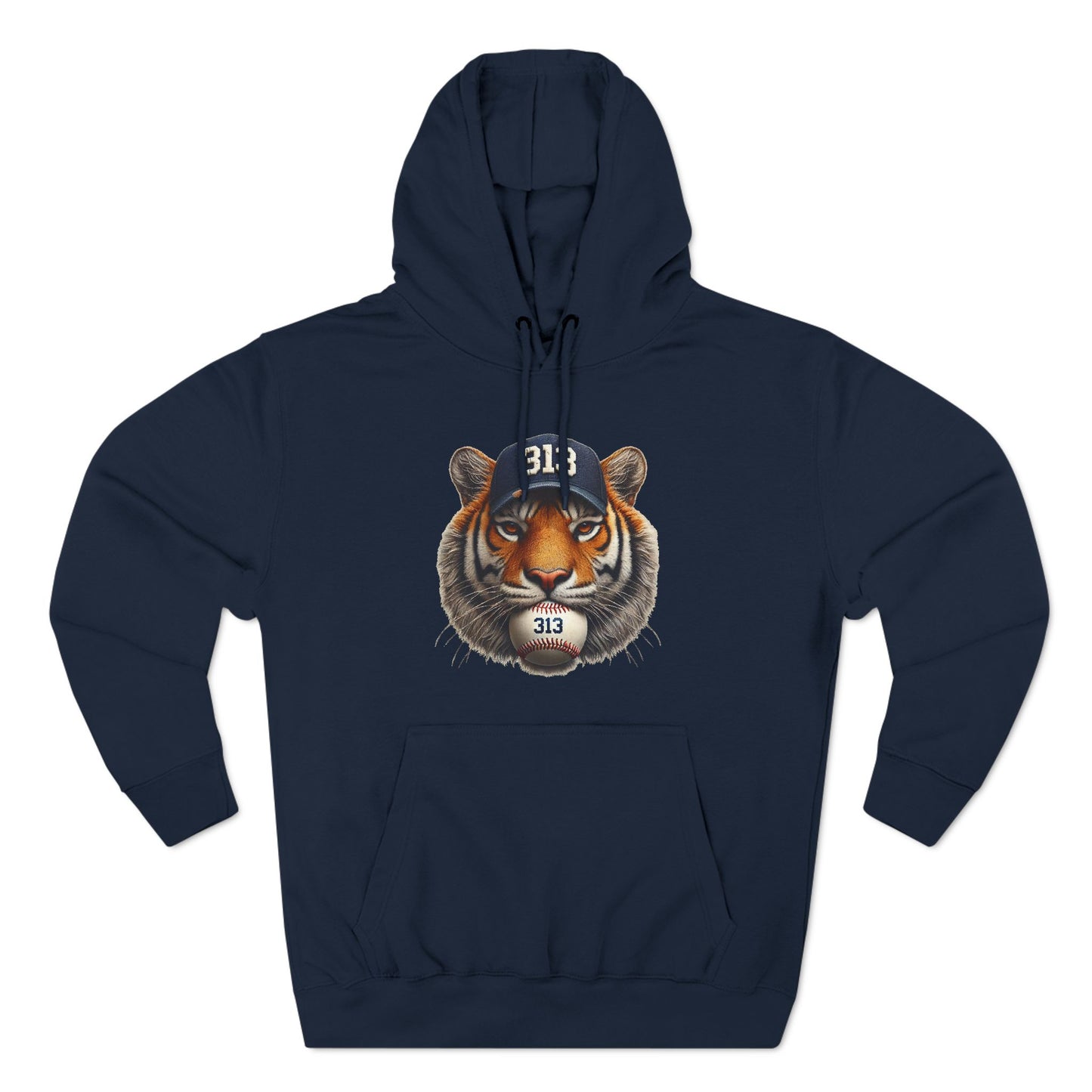 Fierce Tiger of Detroit Three-Panel Fleece Hoodie