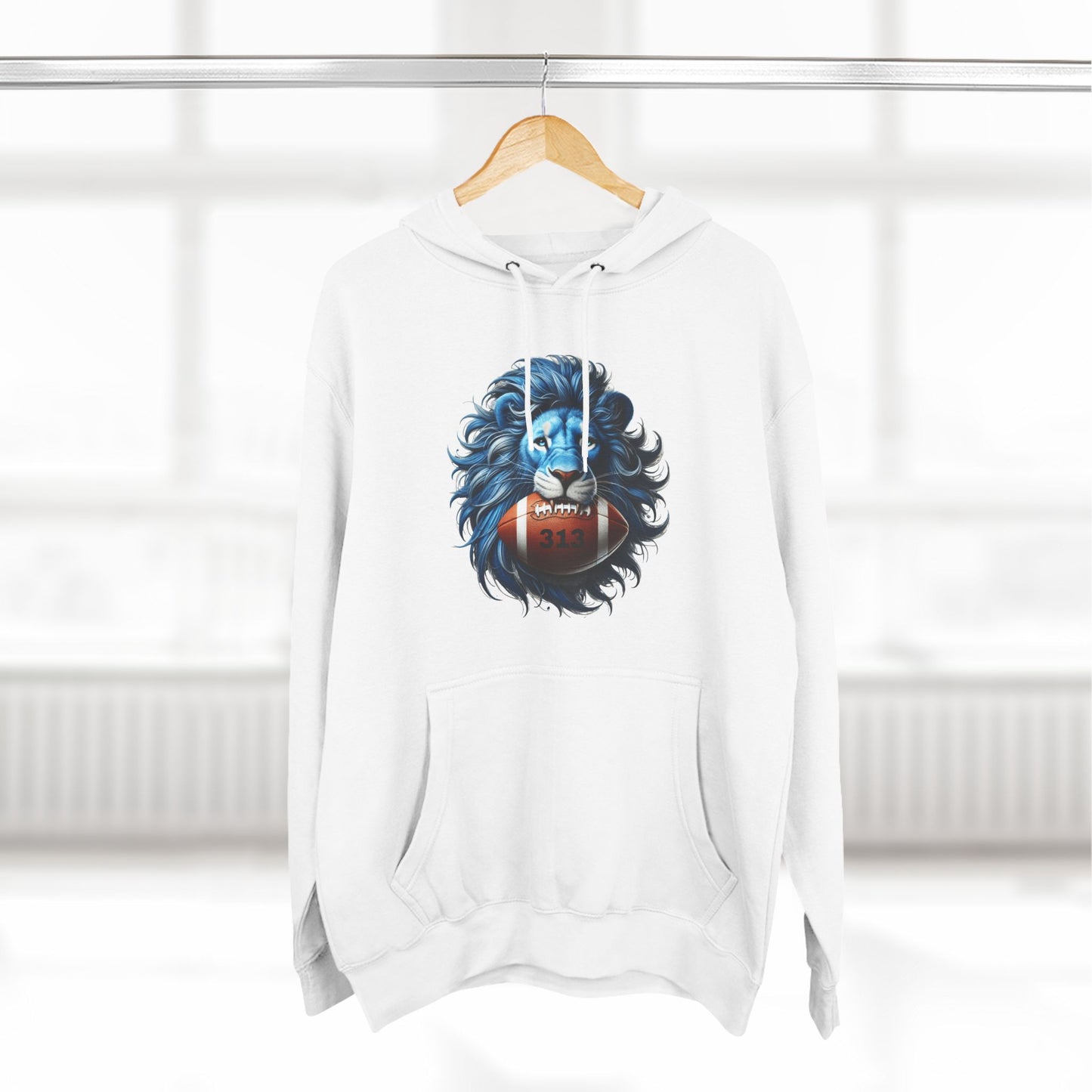 Detroit Grit 313 Football Three-Panel Fleece Hoodie