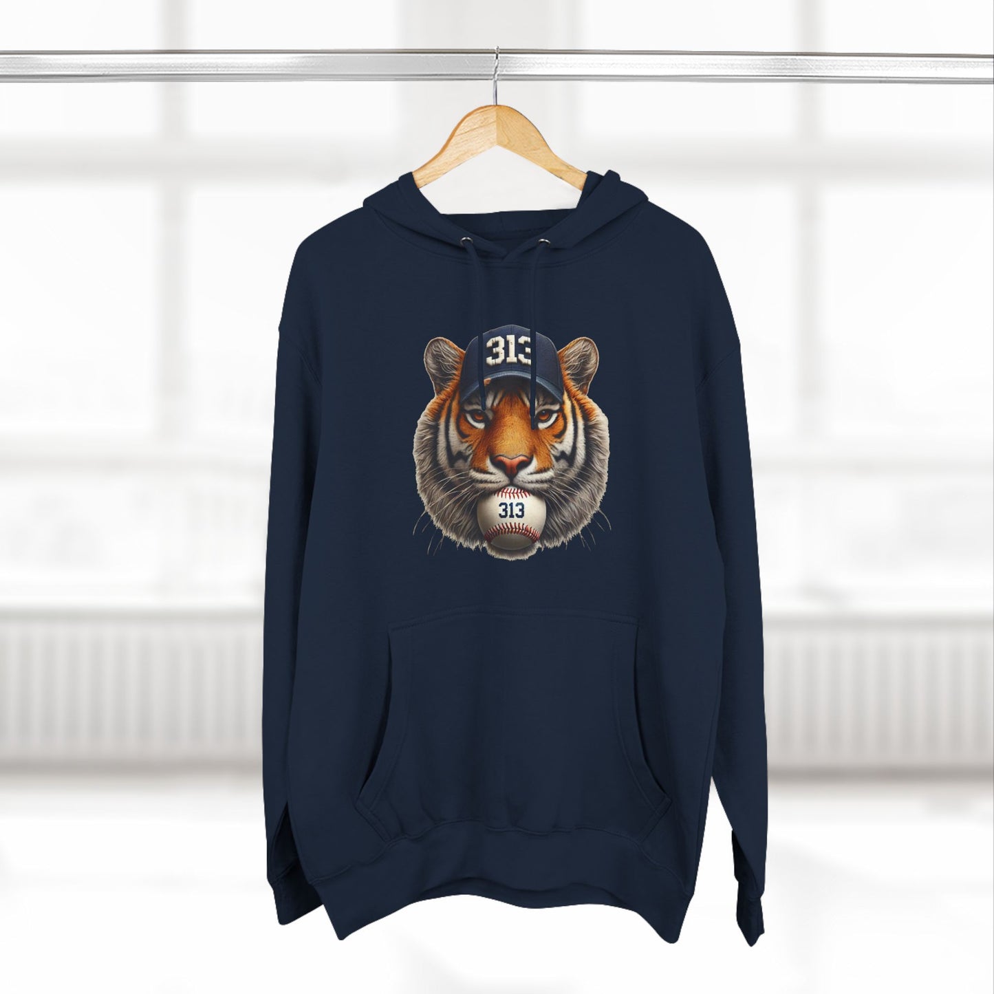 Fierce Tiger of Detroit Three-Panel Fleece Hoodie