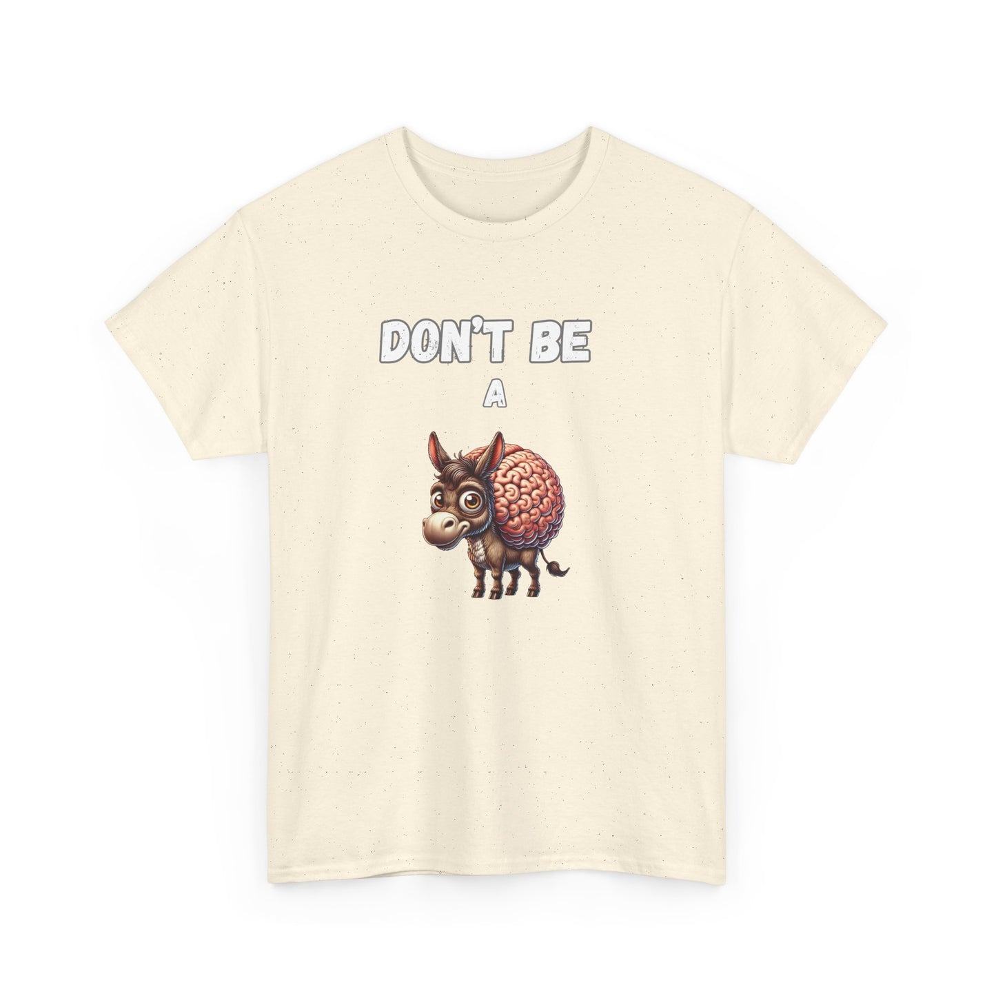 Funny Cartoon Donkey Unisex Heavy Cotton Tee, Smart Ass Tee, Brainy Donkey Shirt, Humorous Graphic Tee, Unique Gift Shirt, Sassy Tee