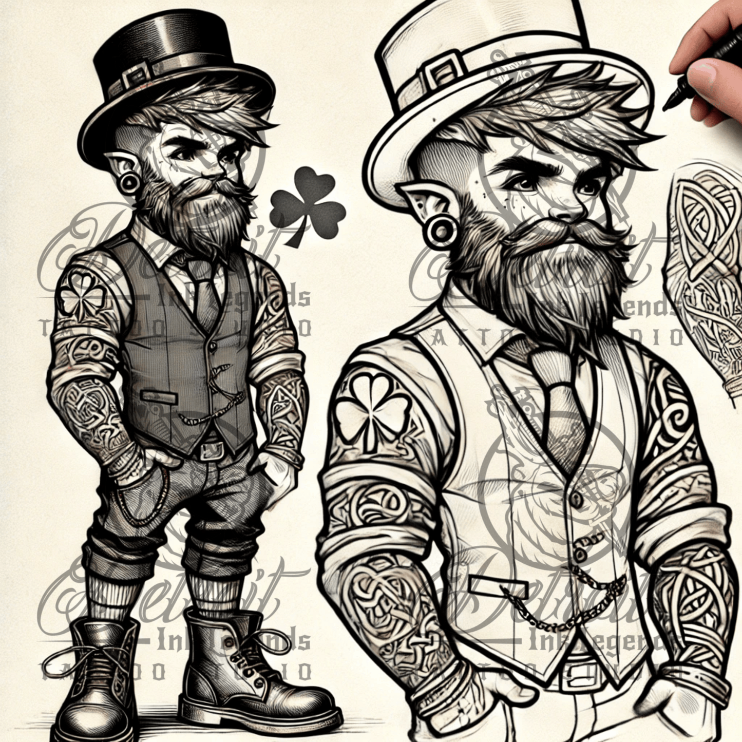 Luck and Ink the Leprechaun (Digital Proof)