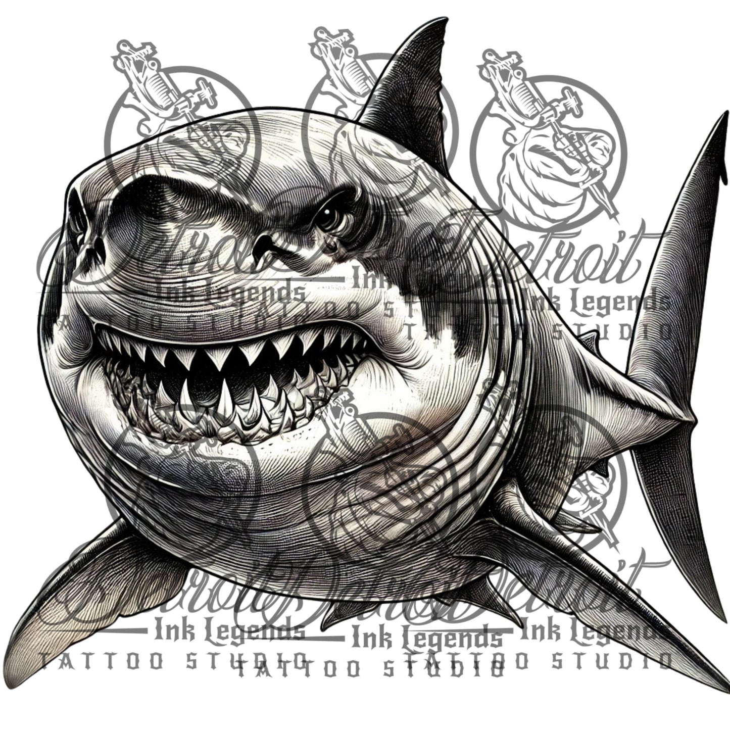 Bite me Shark Tattoo design