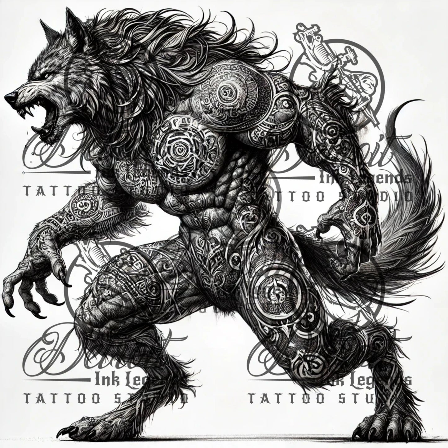 The Night fang Legacy Werewolf Tattoo (Digital Proof)