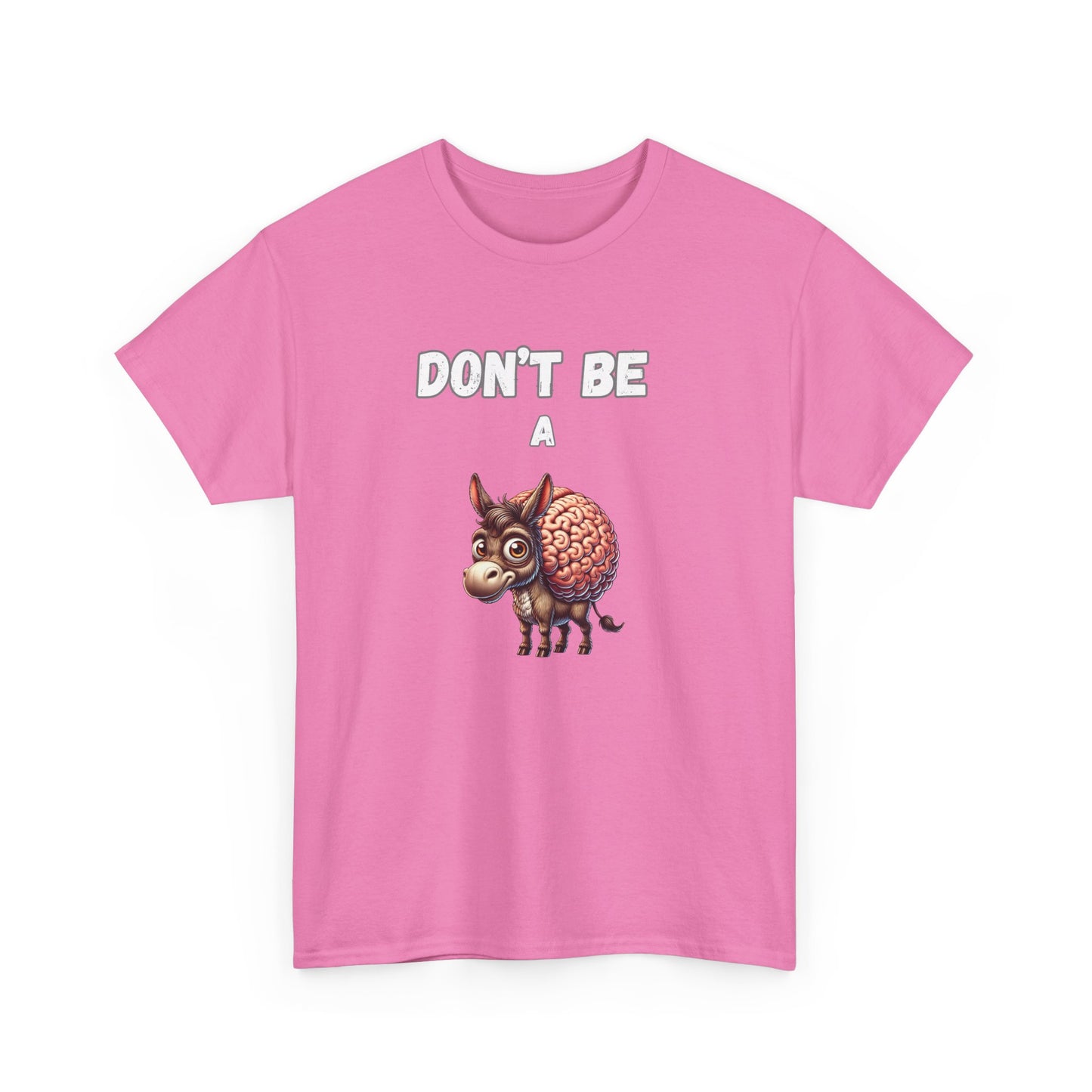 Funny Cartoon Donkey Unisex Heavy Cotton Tee, Smart Ass Tee, Brainy Donkey Shirt, Humorous Graphic Tee, Unique Gift Shirt, Sassy Tee