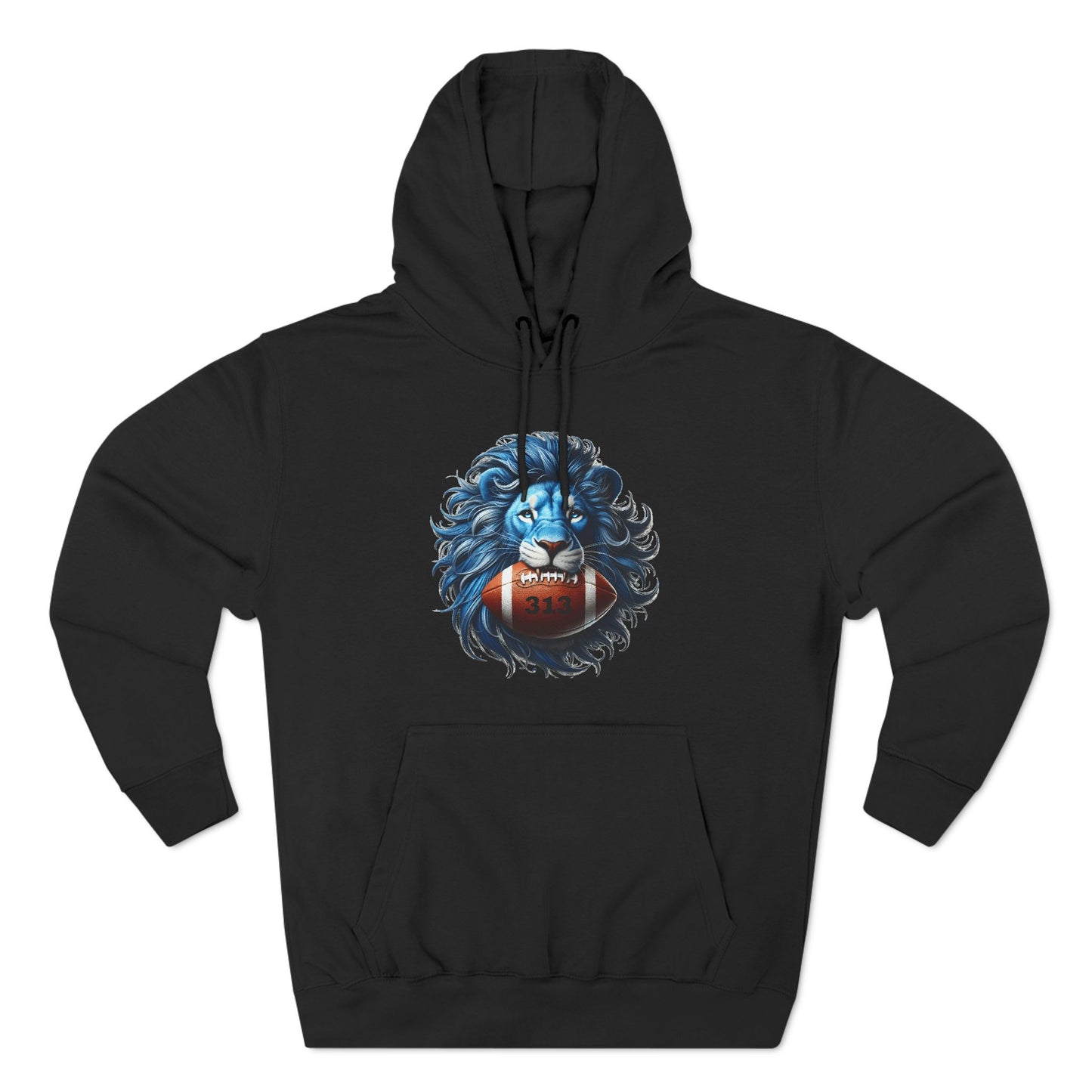 Detroit Grit 313 Football Three-Panel Fleece Hoodie
