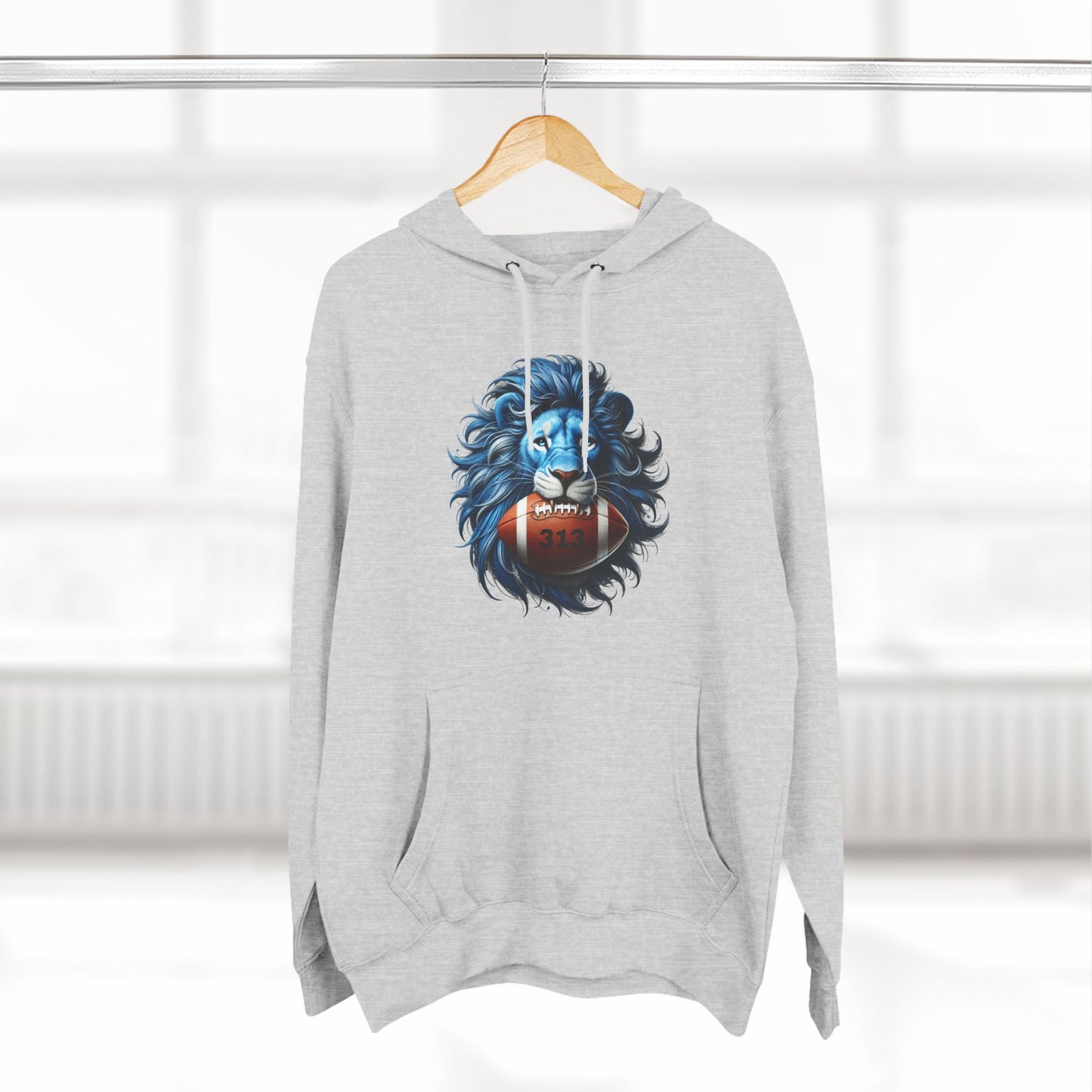 Detroit Grit 313 Football Three-Panel Fleece Hoodie